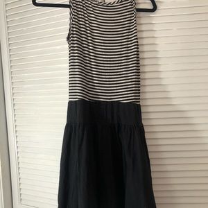 Mini dress striped top black skirt bottom